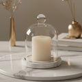 Marble Candle Cloche Set